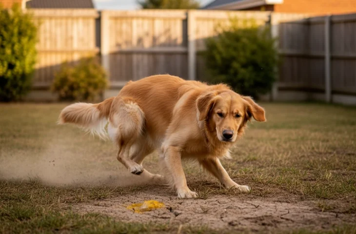 Mon chien gratte le sol après avoir fait pipi : comprendre et agir
